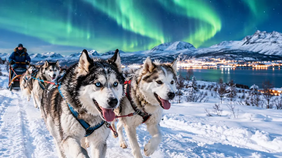 Northern Lights Dog Sledding in Tromso